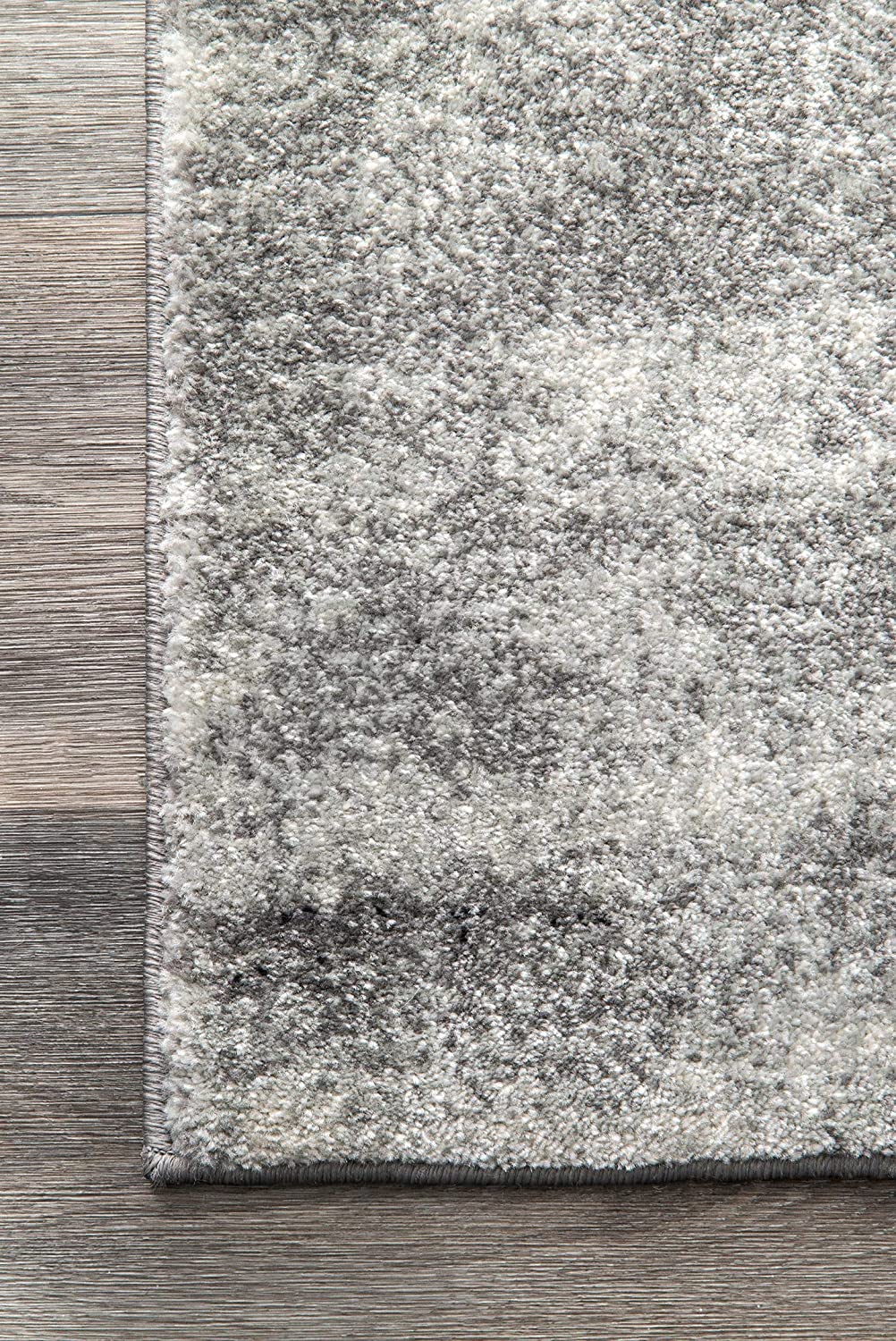 Contemporary Abstract Area Black Grey Soft Rug