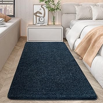 1.7x4 Feet Bedside Rugs Floor Rugs for Bedroom, Machine Washable Extra Soft Comfortable Carpet for Bedroom, Non-Slip Small Area Rug for Kids Puppy Home Decor Aesthetic, Beige