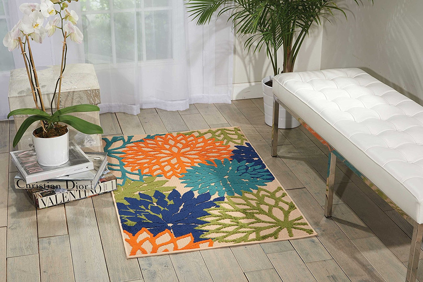 Floral Indoor/Outdoor Multi-color Area Rug