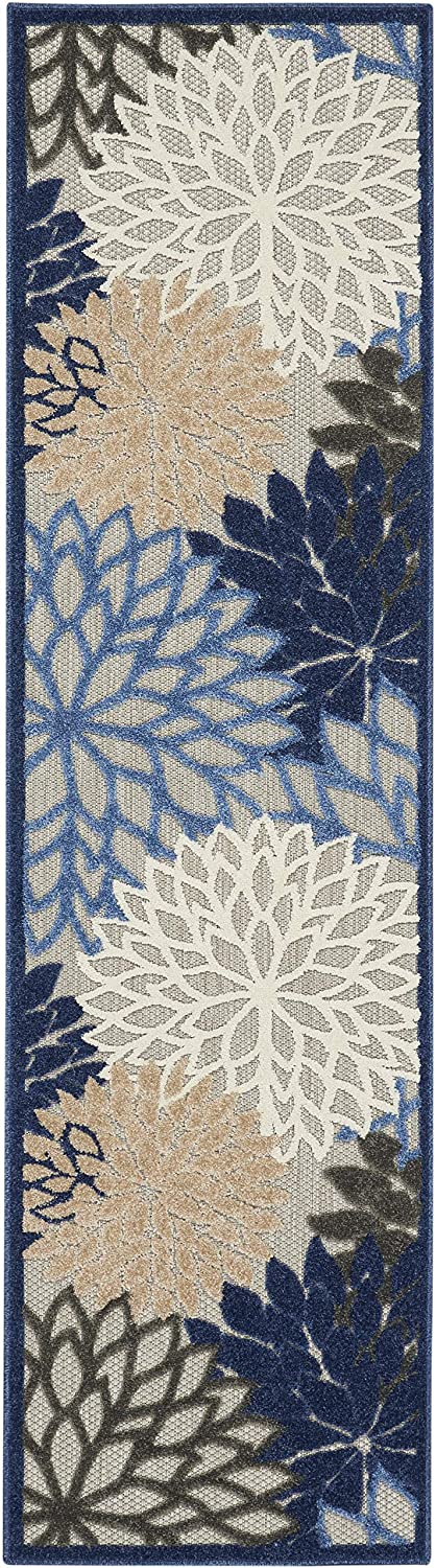 Indoor/Outdoor Floral Blue/Multicolor Area Rug