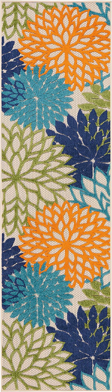 Floral Indoor/Outdoor Multi-color Area Rug