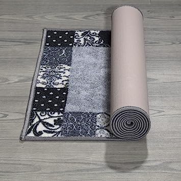 Machine Washable Wrinkle Free Coffee Cup Design Cotton 2 x 5 Kitchen Runner Rug (20" x 59", Beige)