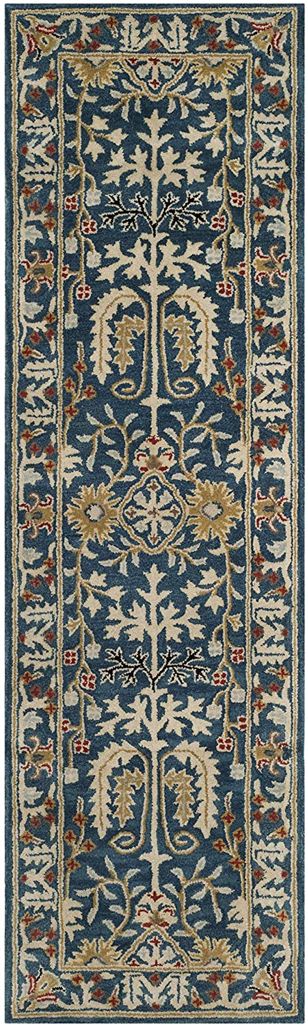 Antiquity Collection Handmade Traditional Oriental Premium Wool Area Rug Dark Blue / Multi