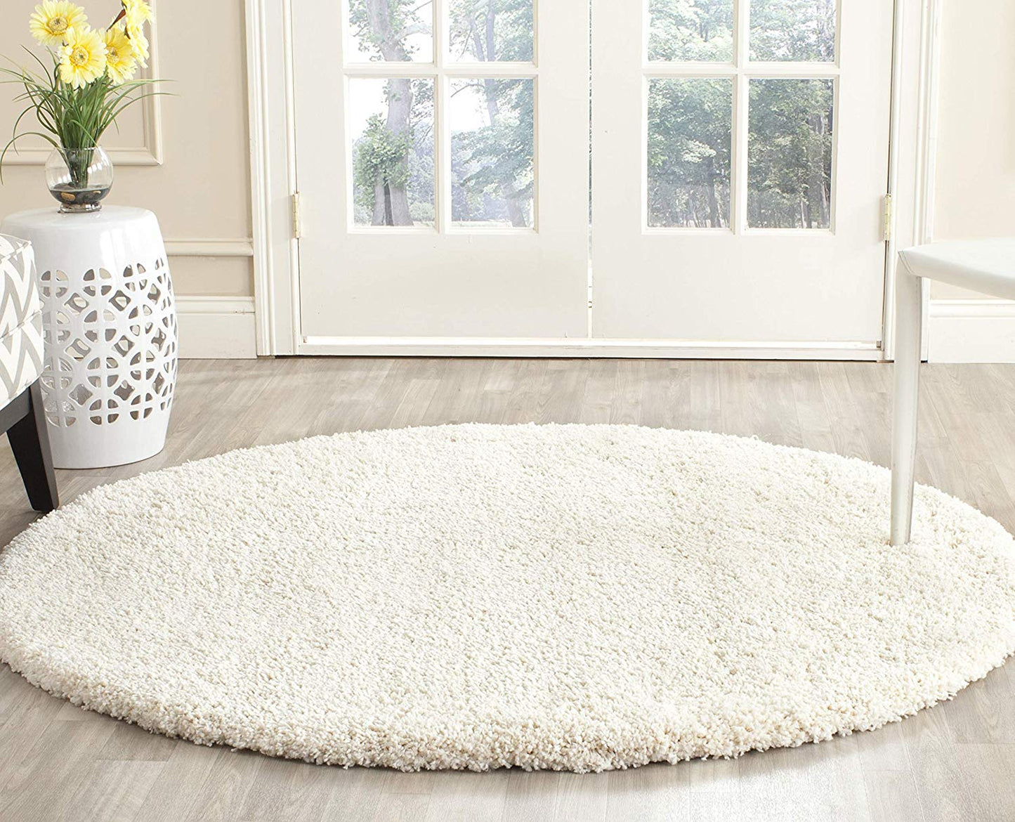 Ivory Soft Plush Shag Area Rug