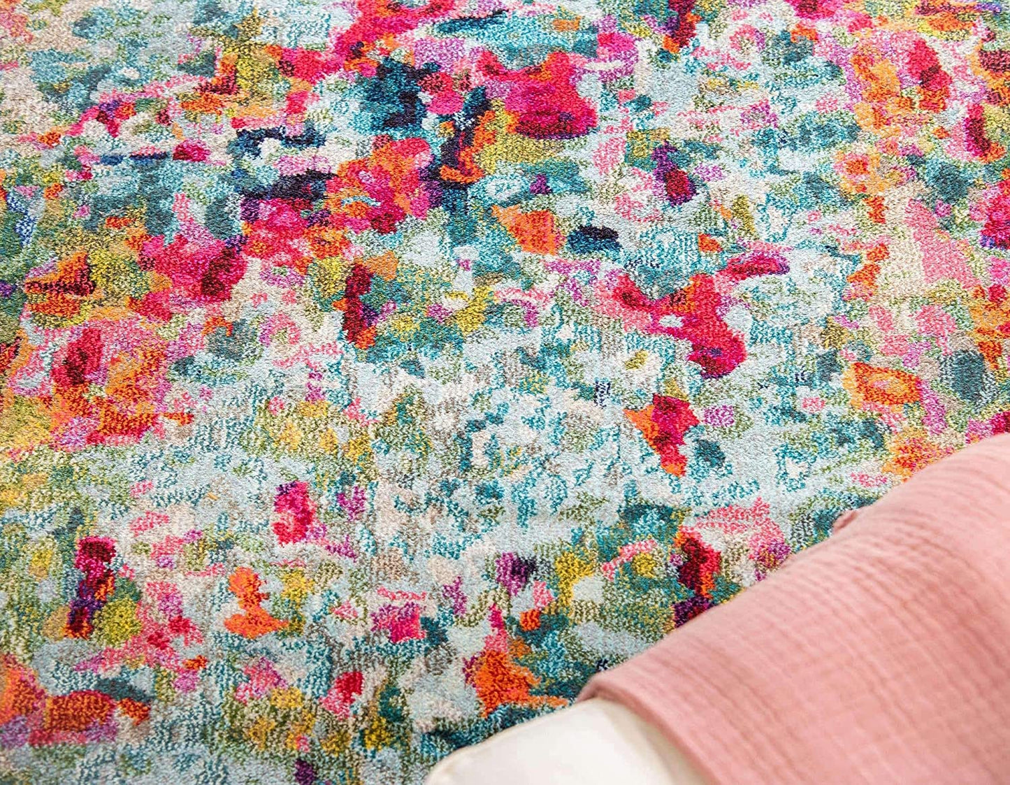 Modern Abstract Colorful Kids Multi Soft Rug