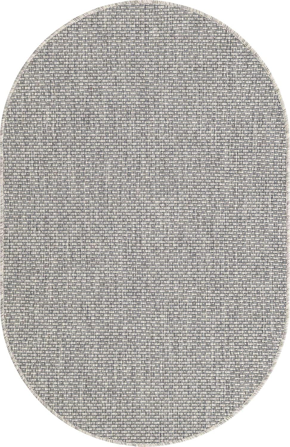 Casual Transitional Indoor Outdoor Flatweave Light Gray Area Rug