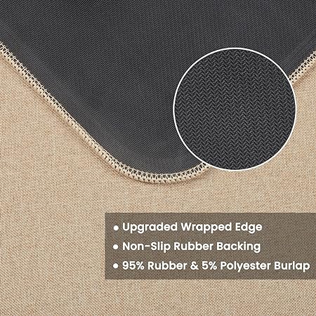 Anti-Slip Buffalo Plaid Merry Christmas Trees Kitchen Rugs Set of 2, White- 17x29 and 17x47 Inch