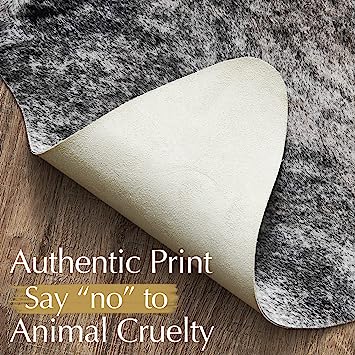 Zebra Print Faux Skin Cowhide Animal Design Mat