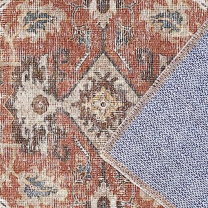 Brick Red Vintage Persian Traditional Area Rug