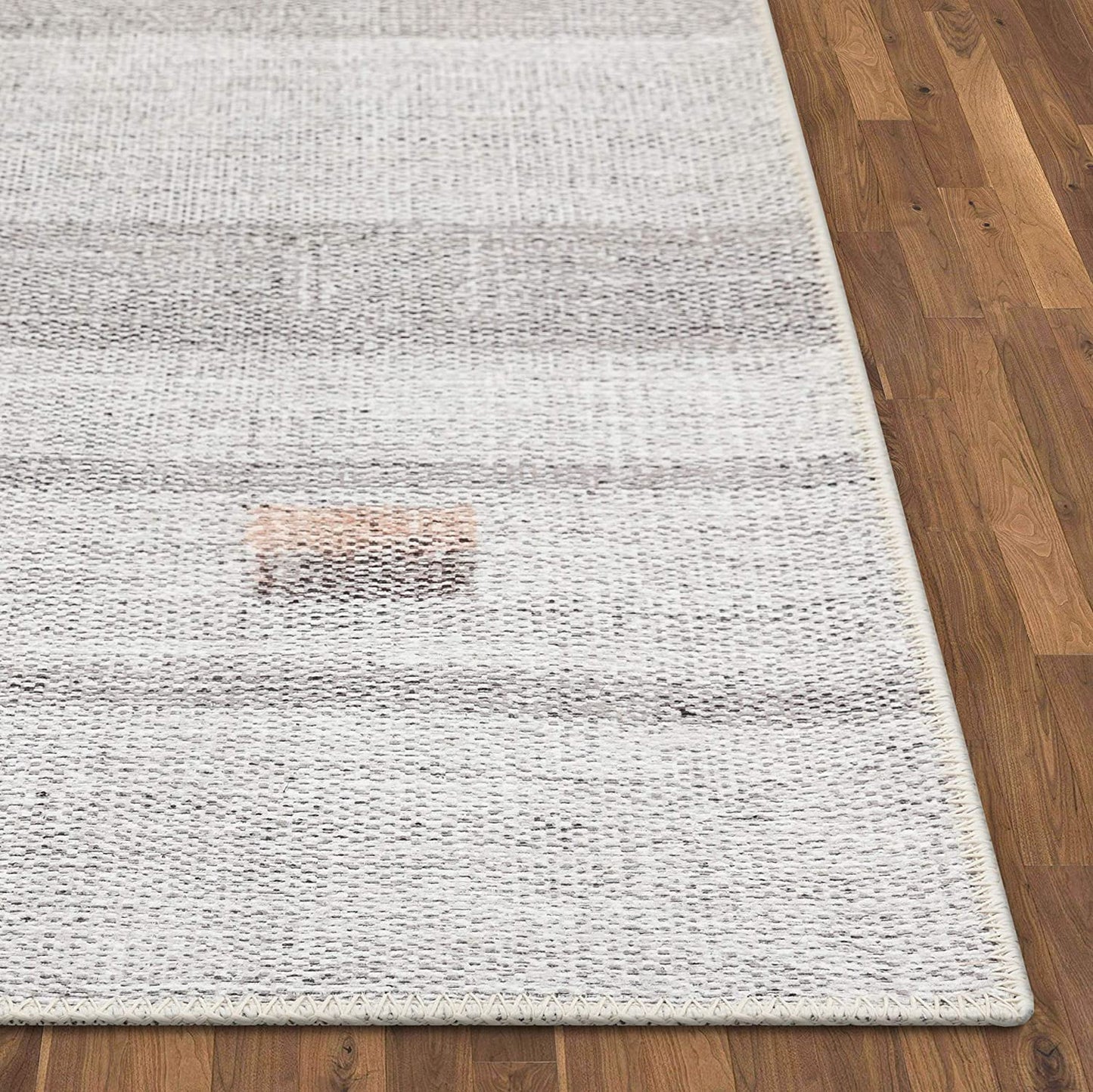 Argonne Grey Machine Washable Vintage Distressed Rug