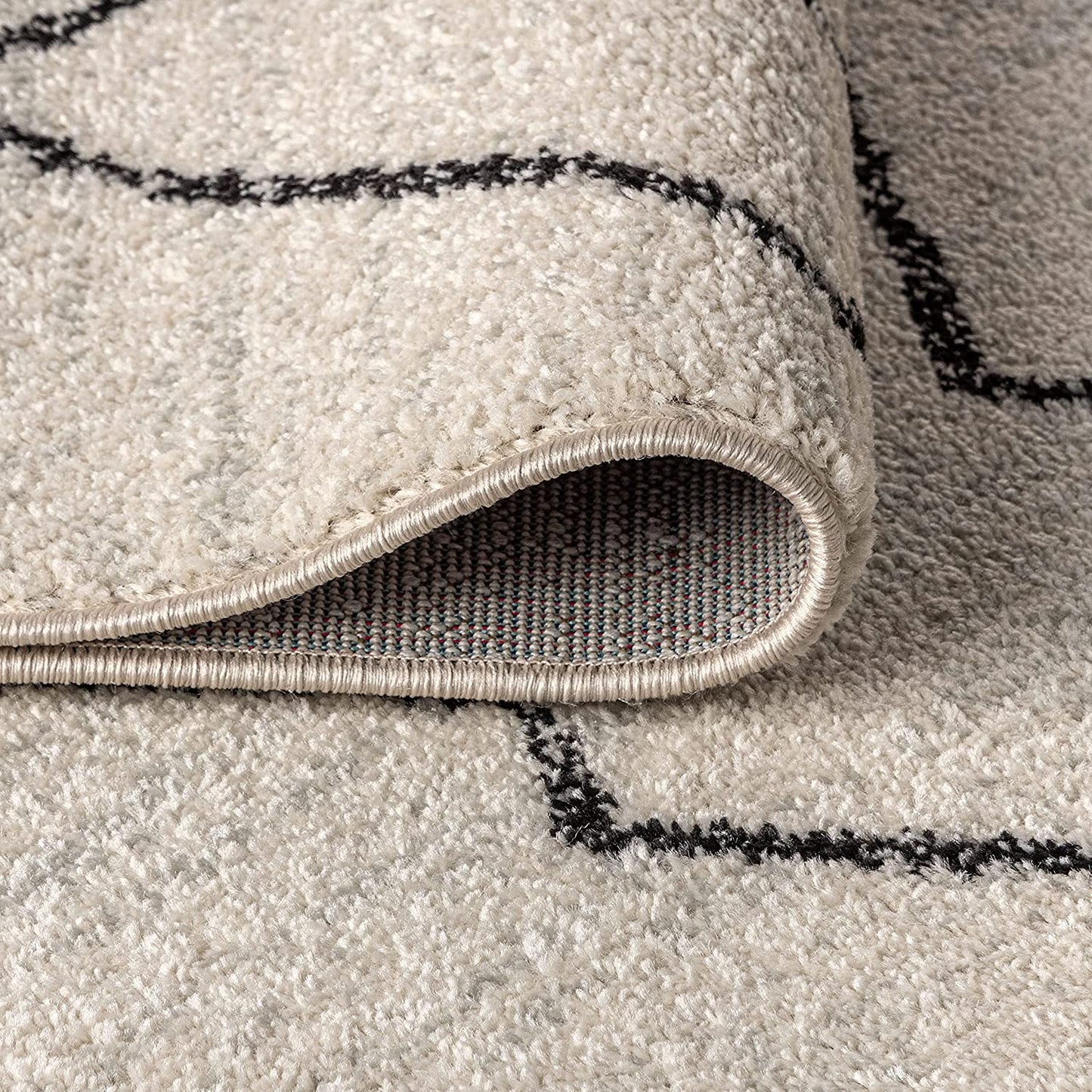 JONATHAN Y soft Area Rug for Bedroom Kitchen Living Room Indoor Black