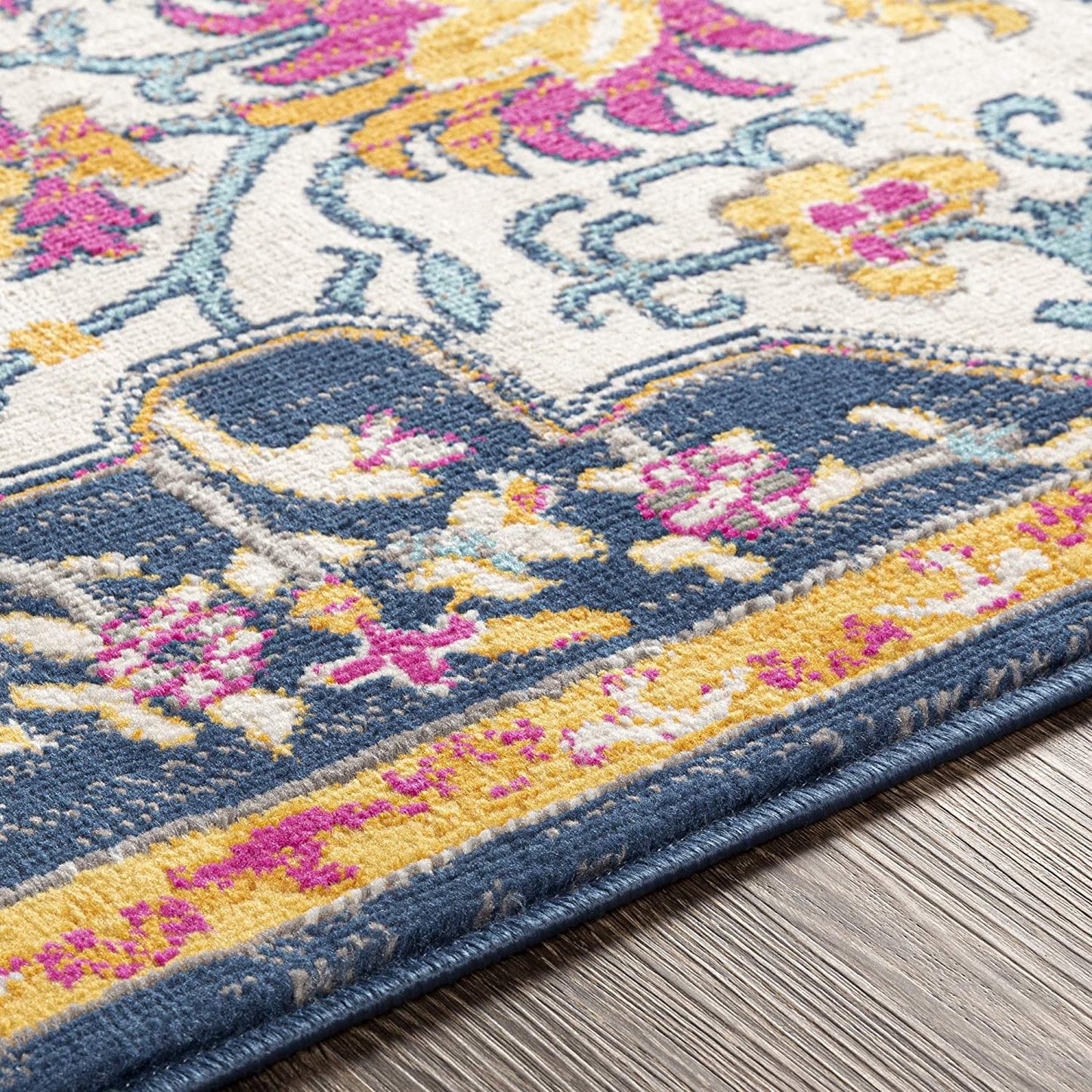 Carldale Distressed Ivory Pink Soft Area Rug