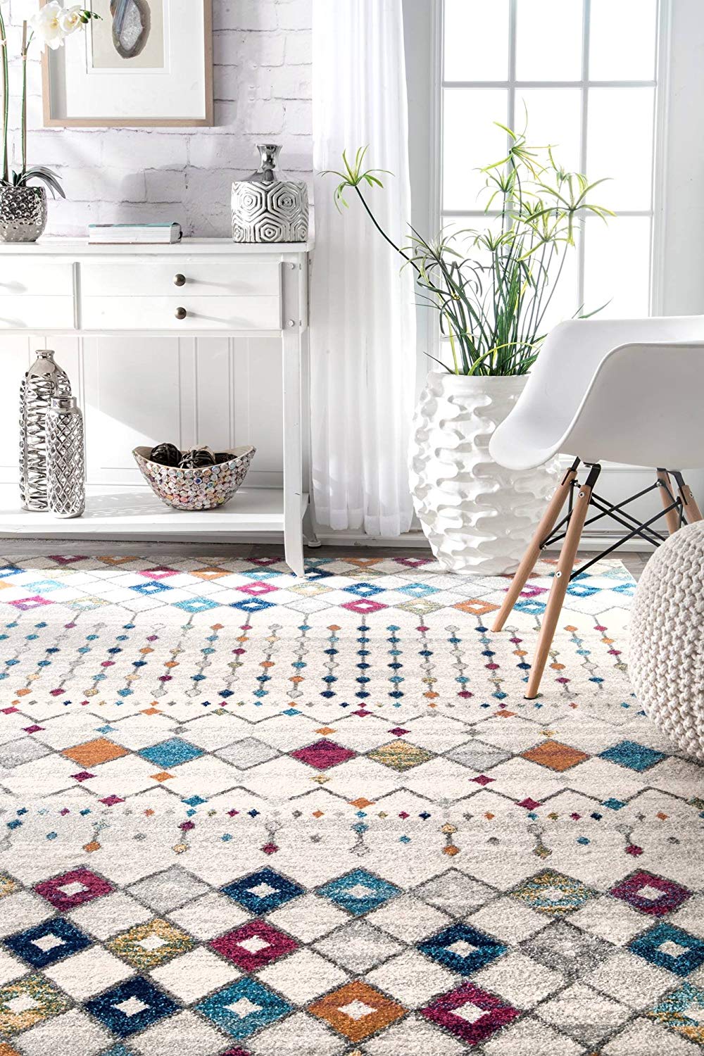 Trellis Ivory Multi Soft Area Rugs