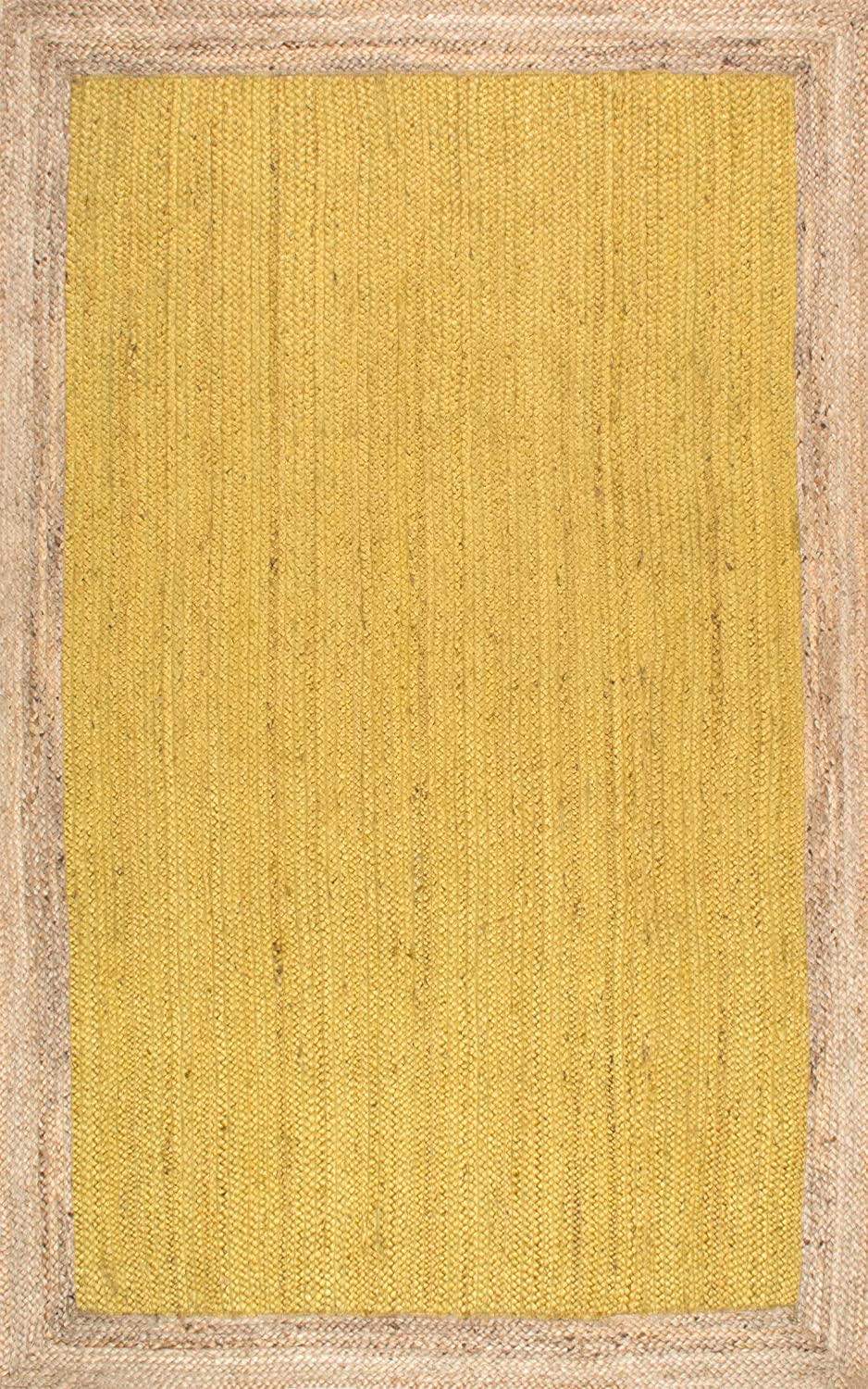 Hand Woven Jute Area Rug yellow