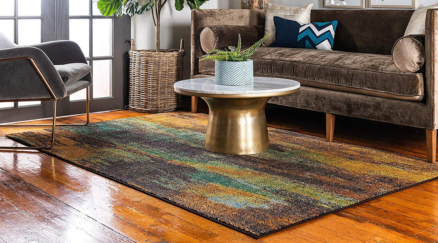 Bright Abstract Multi-color Soft Area Rug