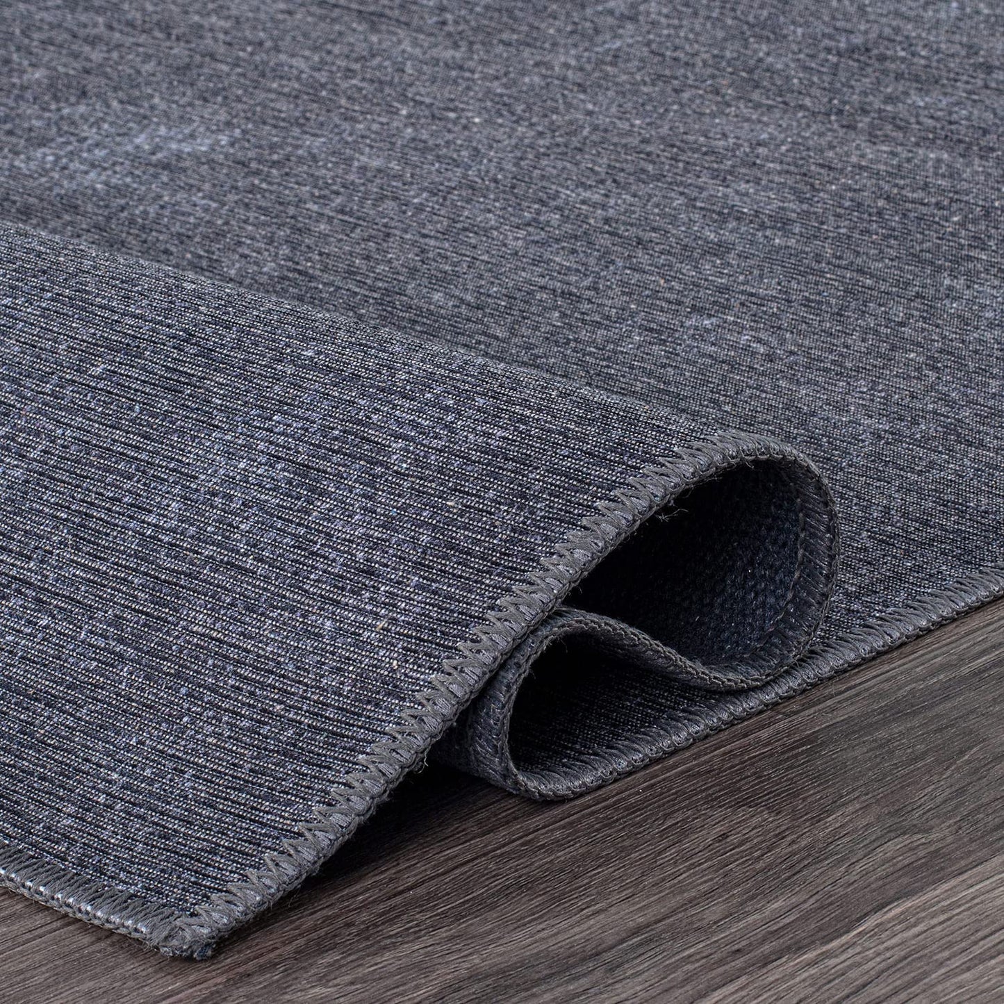 Contemporary Solid Stain Resistant Flat Weave Eco Friendly Premium Recycled Machine Washable Area Rug 10'x14' Cream