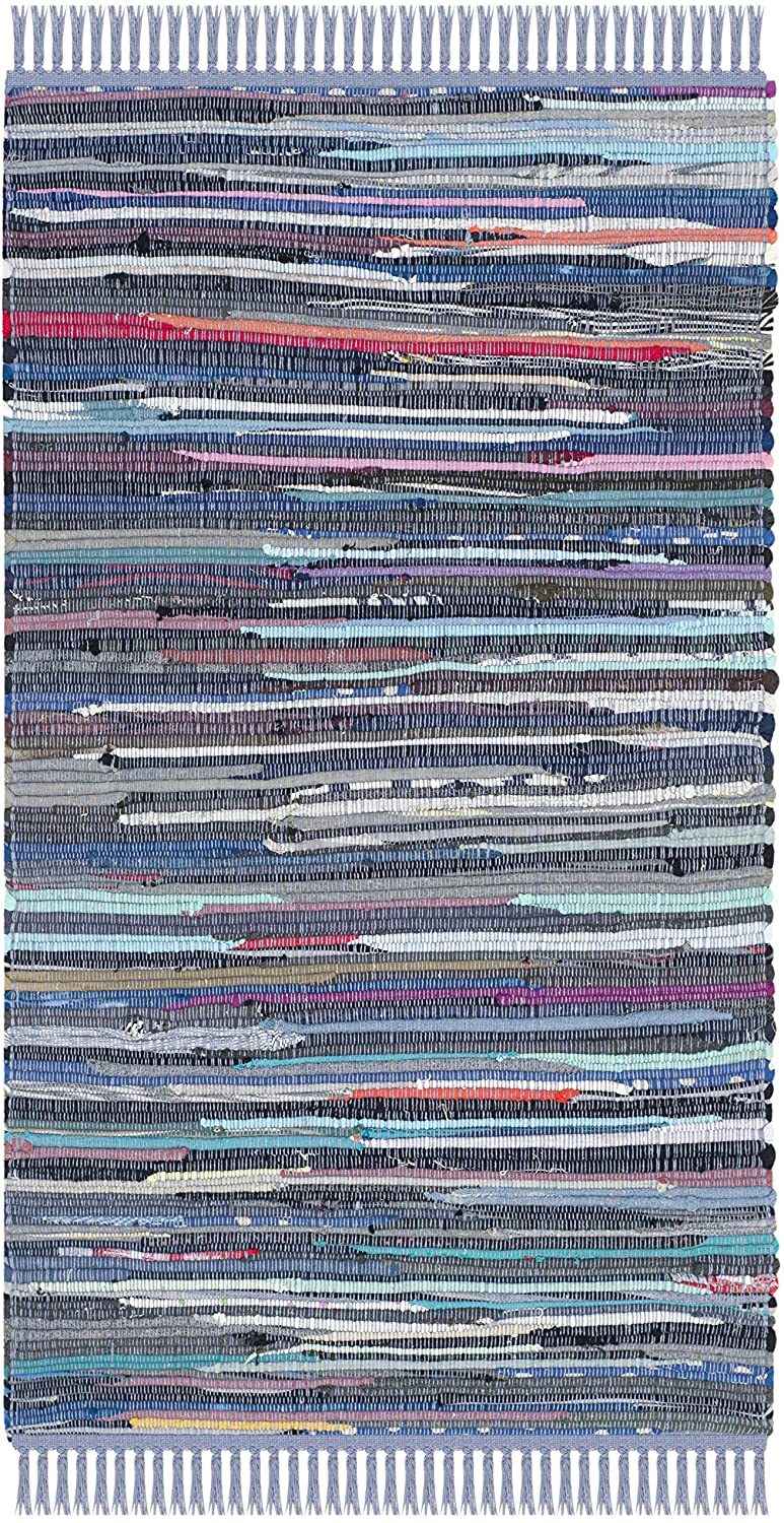 Hand Woven Purple and Multi Cotton Area Rug