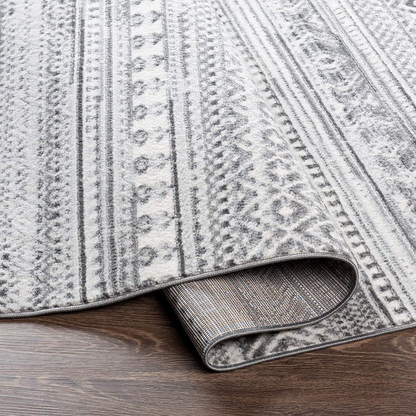 Bohemian Moroccan Kenna Soft Area Rug Gray