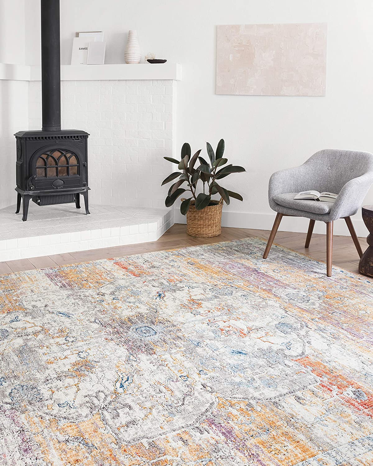 Dante Collection Soft Area Rug Natural/Sunrise