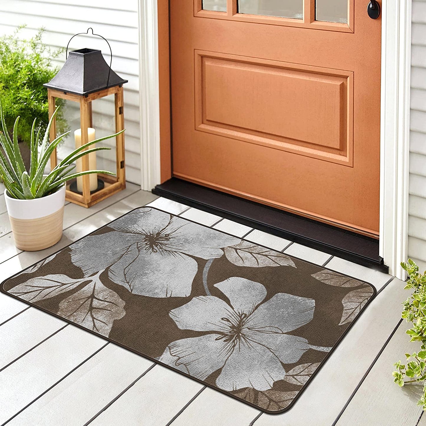 Floral Area Rug - Non Slip Large Flower Carpet for Indoor Soft Area Rugs