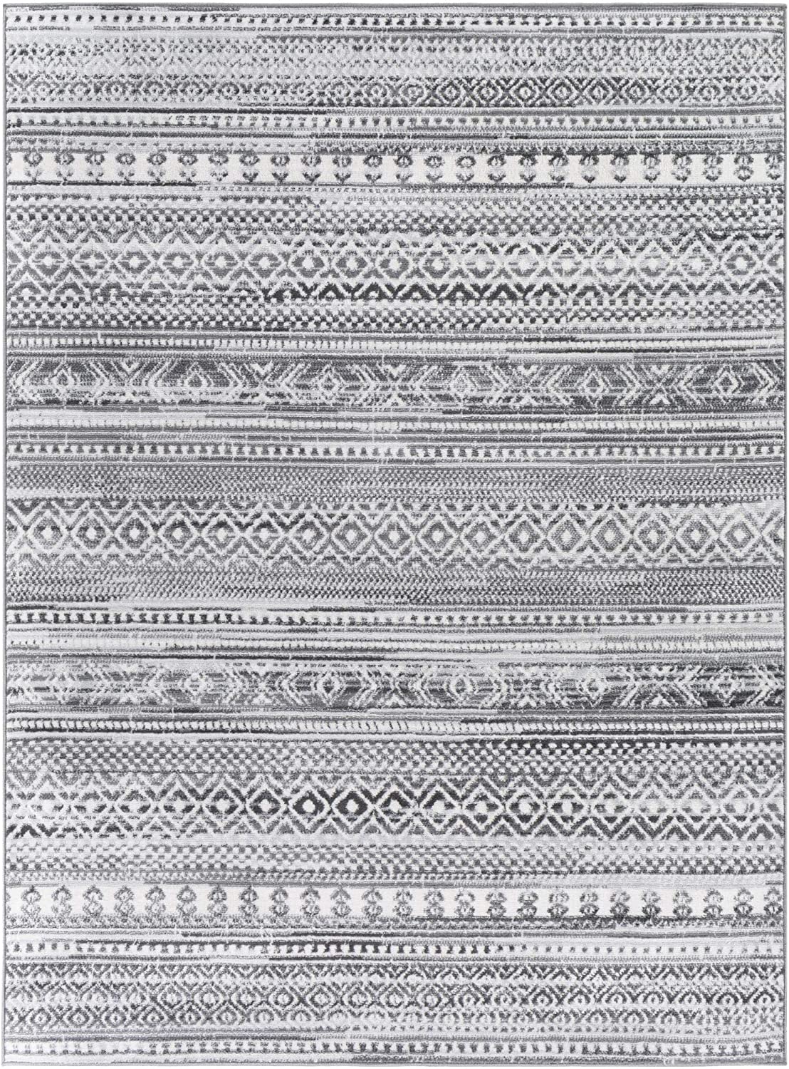 Bohemian Moroccan Kenna Soft Area Rug Gray