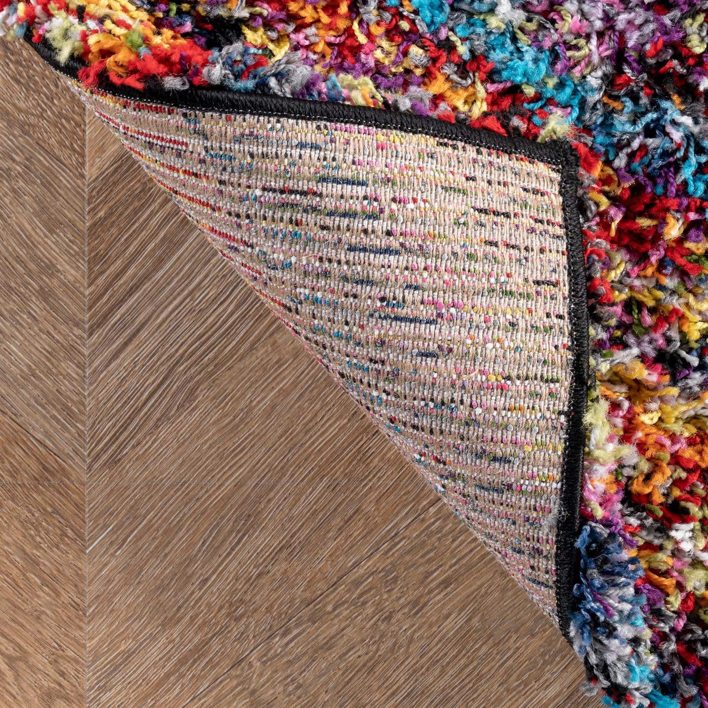 Ardelle Swirl Shag Rug, Multi
