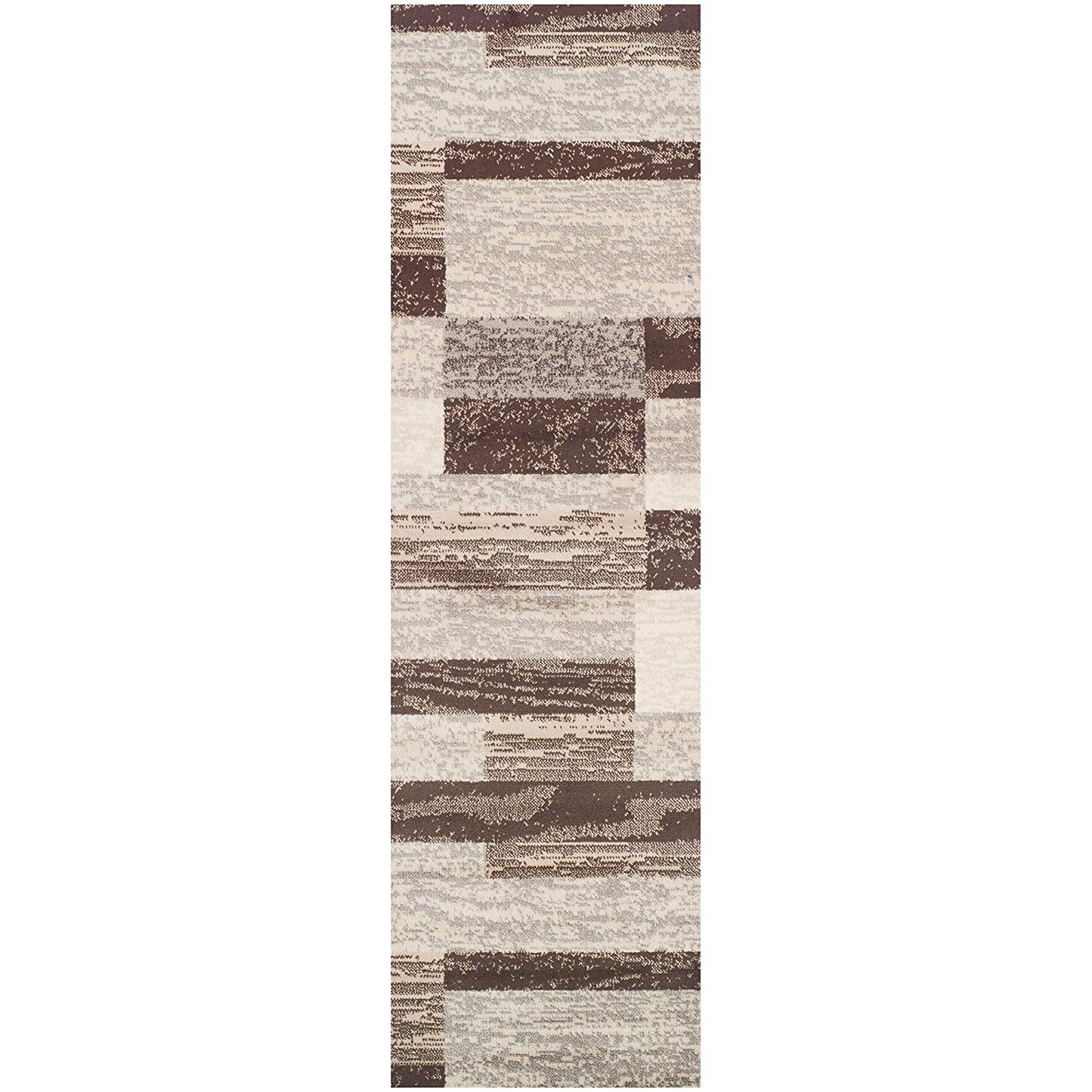 Geometric Brick Design Slate Area Rug