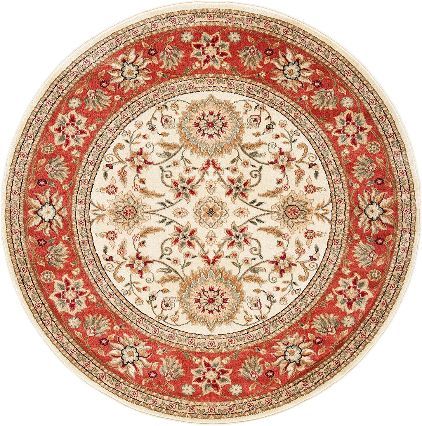 Traditional Oriental Soft Area Rug Sage Ivory