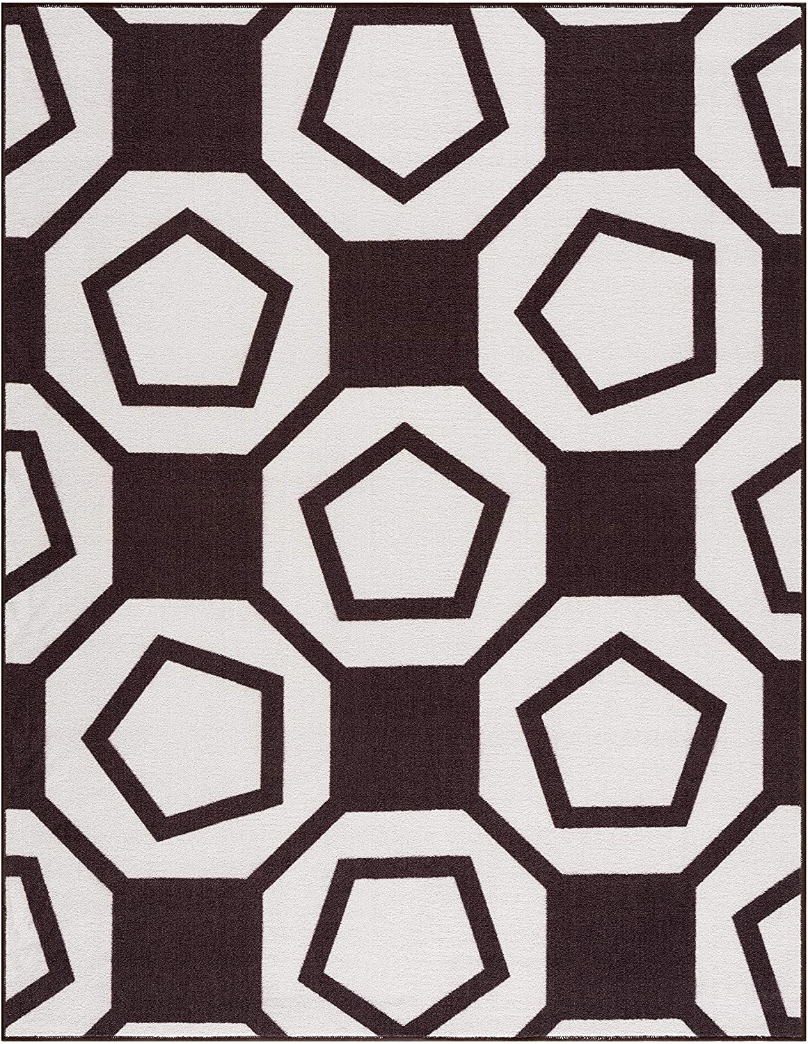 Modern Geometric Area Rug - Non Slip Indoor Rugs