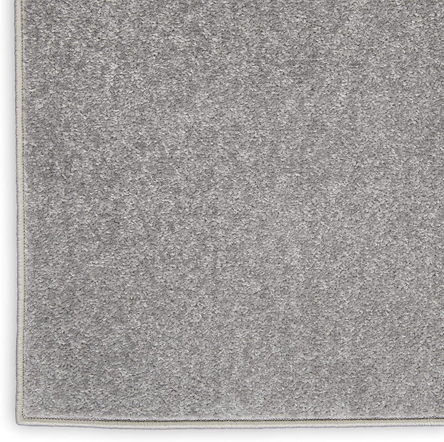 Essentials Solid Contemporary Silver Grey Area Rug