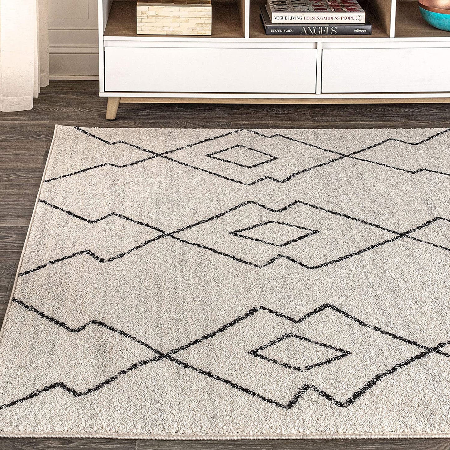 JONATHAN Y soft Area Rug for Bedroom Kitchen Living Room Indoor Black