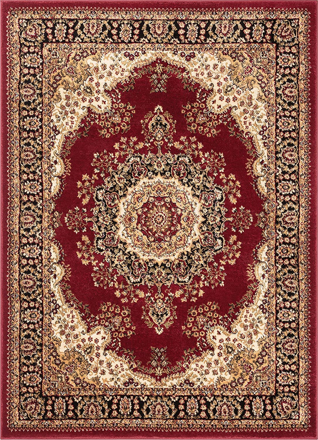 Medallion Oriental Persian Area Rug Red