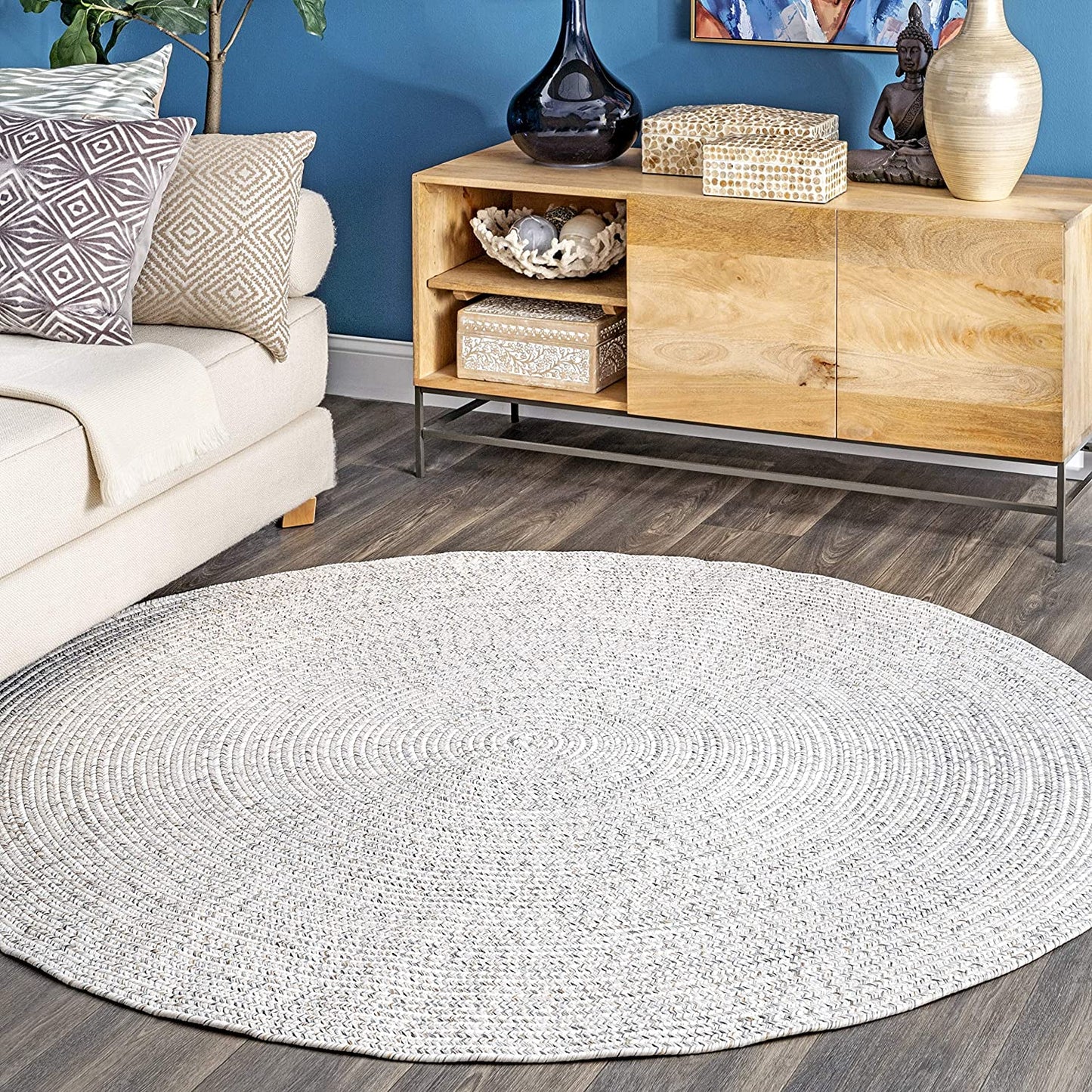 Braided Handmade Ivory Indoor/Outdoor Soft Area Rug