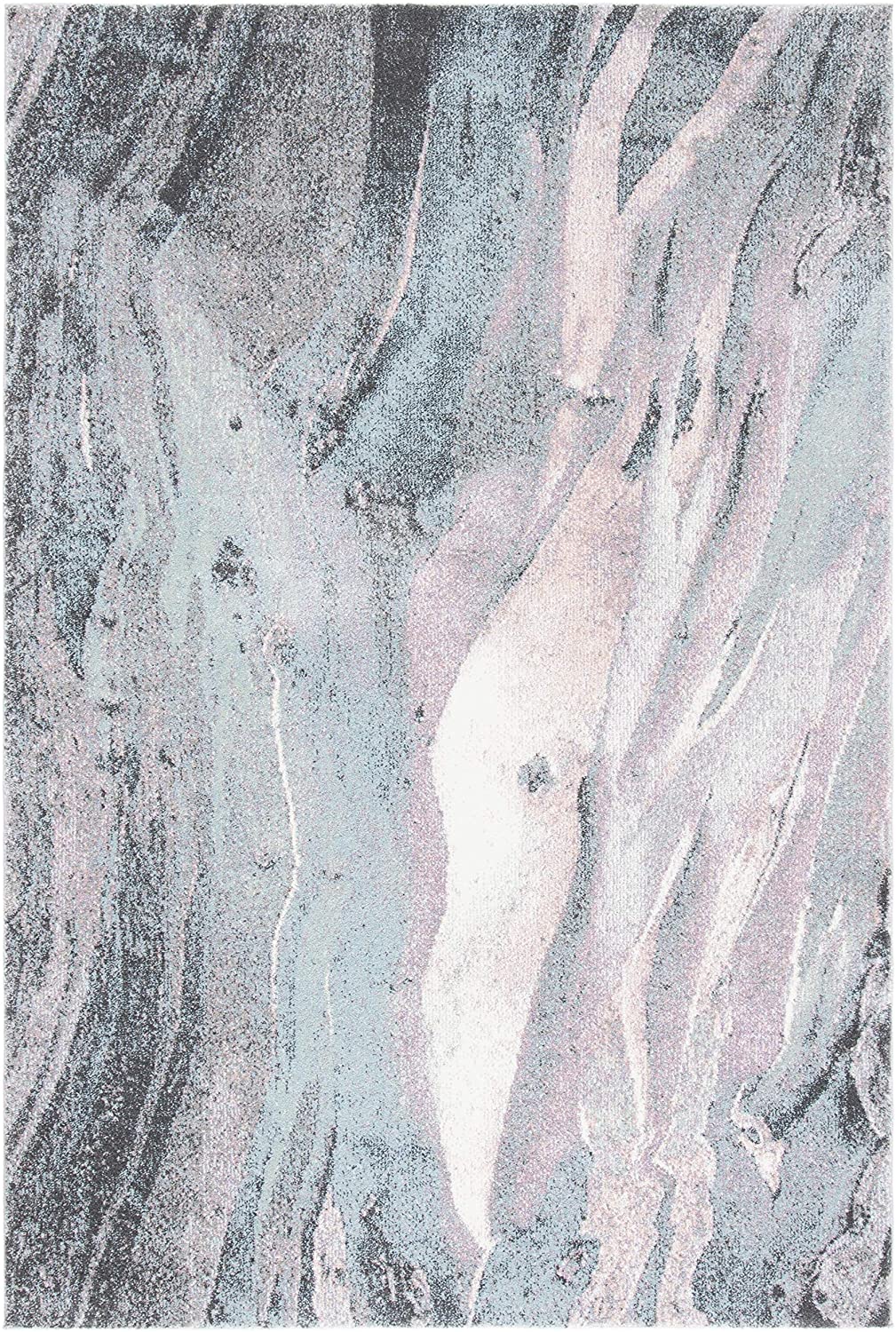 Glacier Modern Abstract Area Rug, Red / Green
