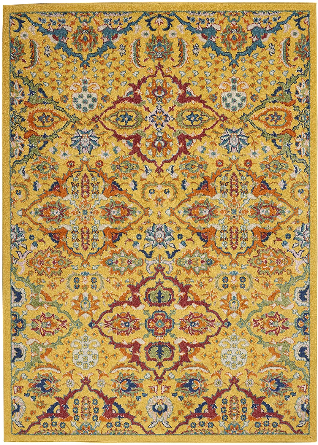 Allure Yellow Multi-color Soft Area Rug