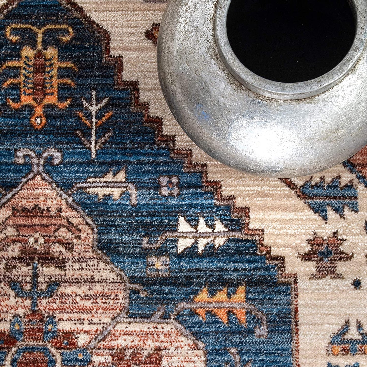 Mabel Tribal Area Rug, Rust