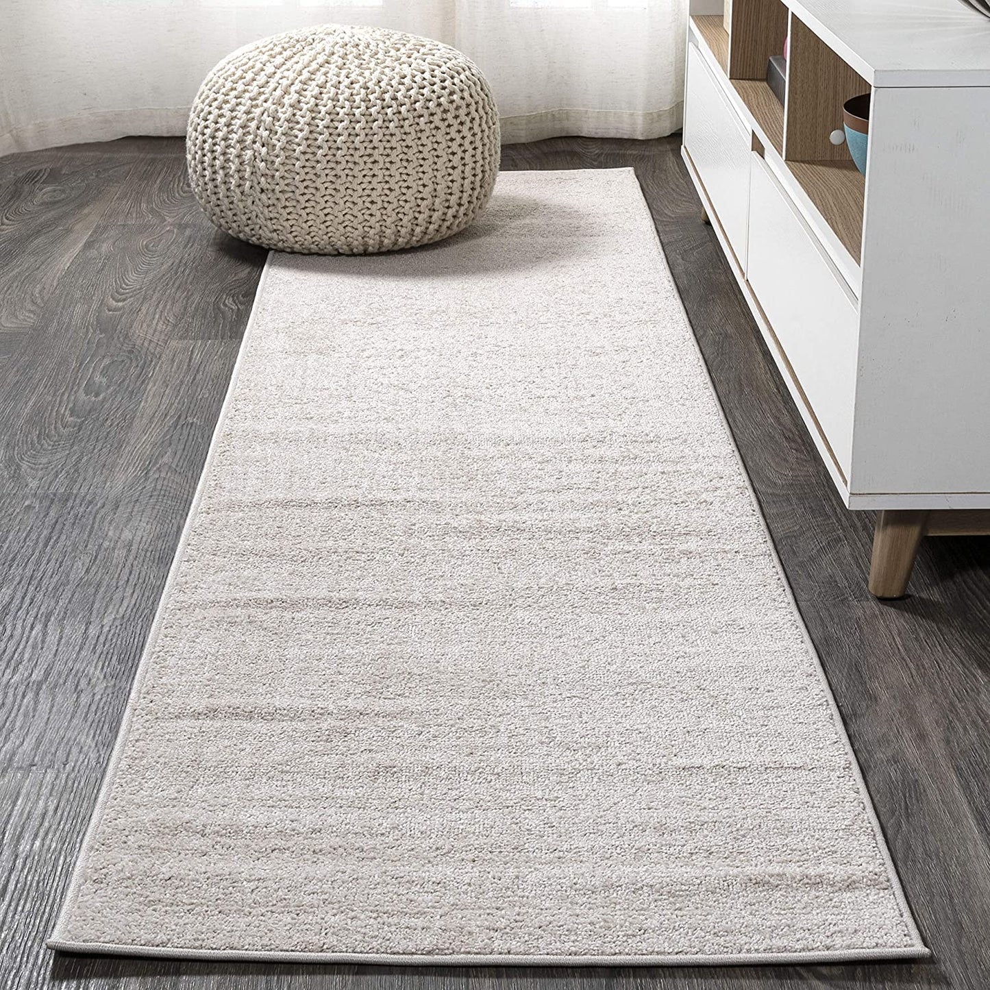 Haze Solid Low-Pile Red Soft Area Rug