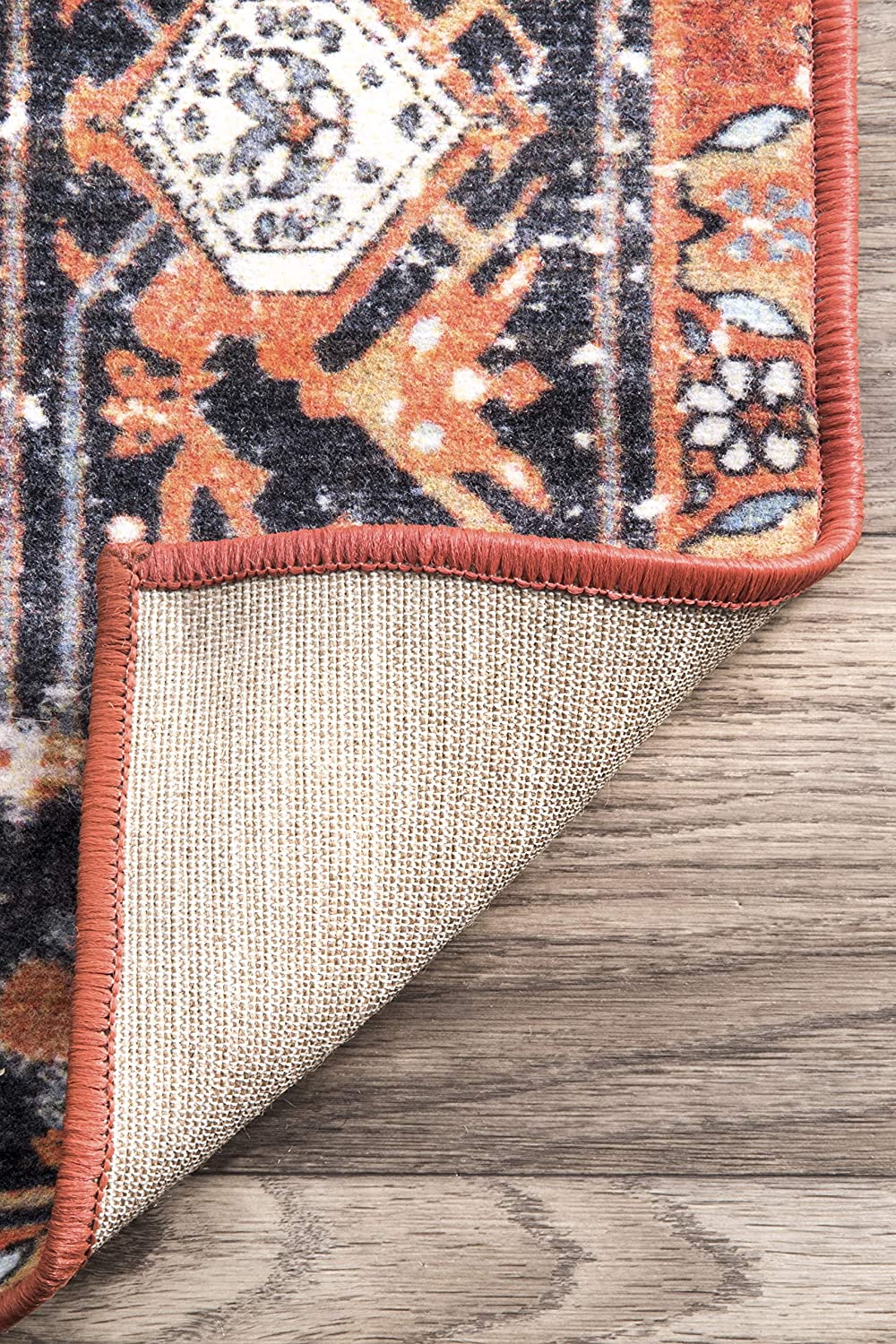 Florence Vintage Persian Area Rug, Rust