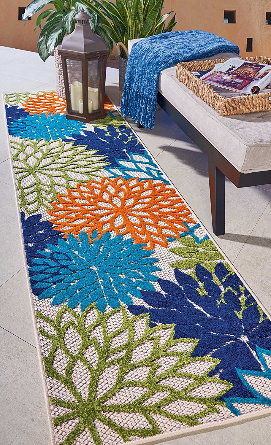 Floral Indoor/Outdoor Multi-color Area Rug