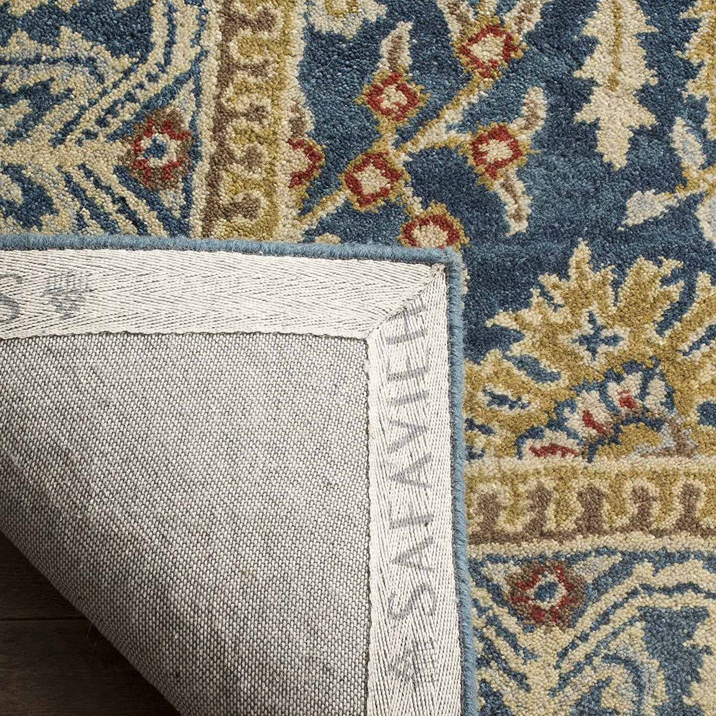Antiquity Collection Handmade Traditional Oriental Premium Wool Area Rug Dark Blue / Multi