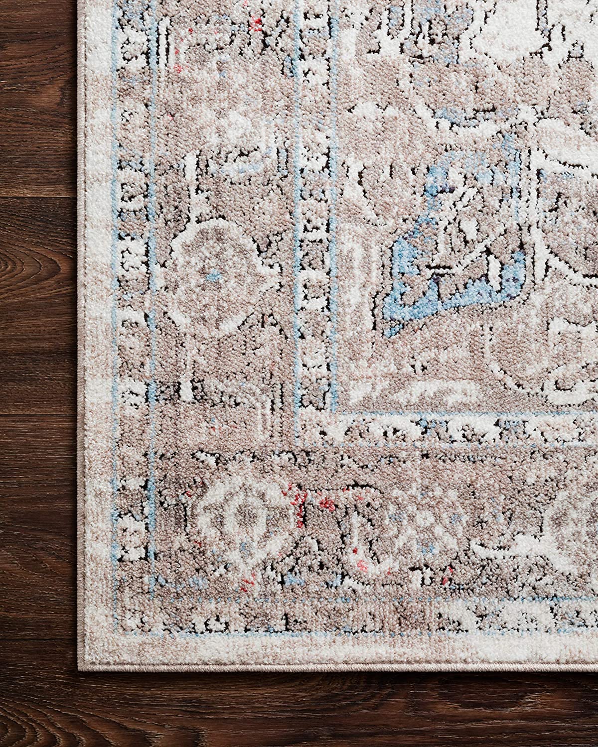 Dante Collection Soft Area Rug Ivory/Stone