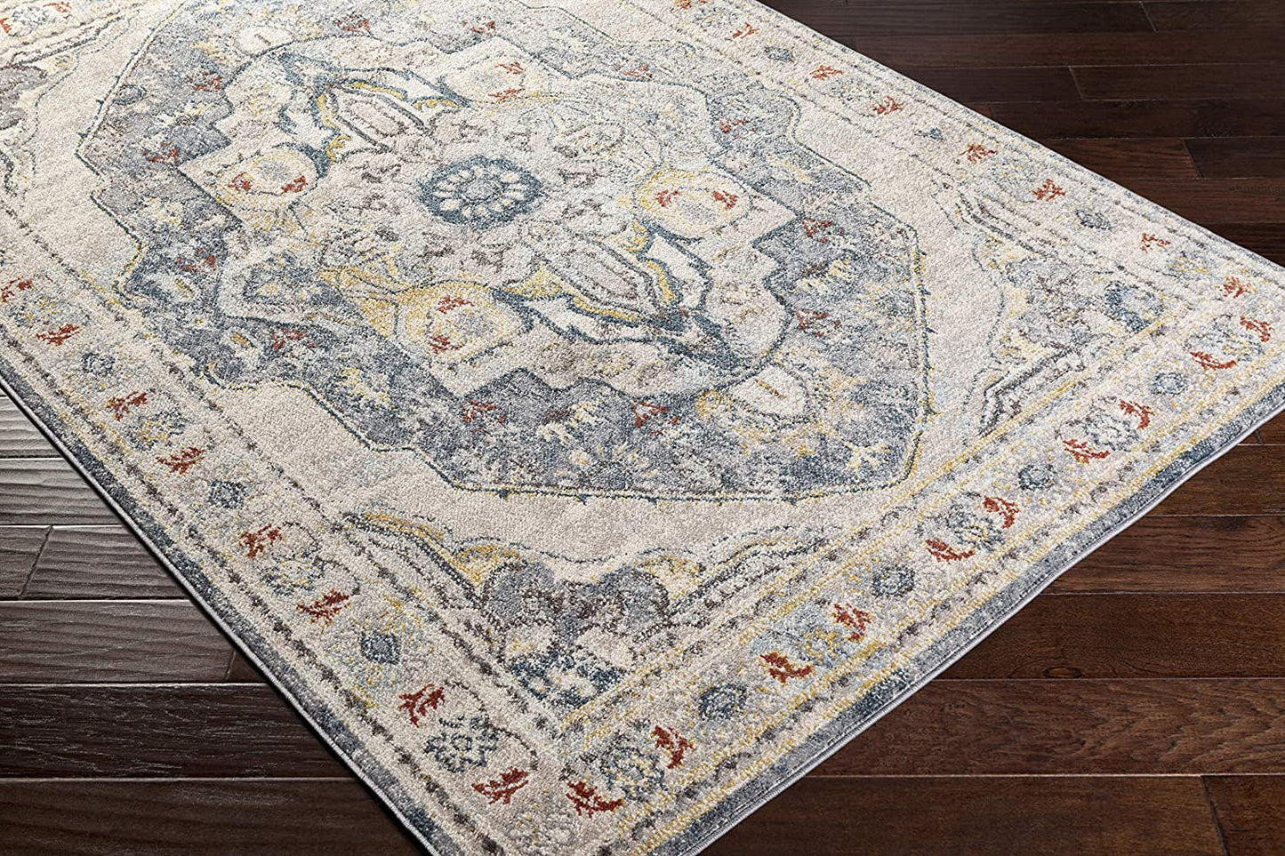 Anniken Tradition Medallion Soft Area Rug, Teal