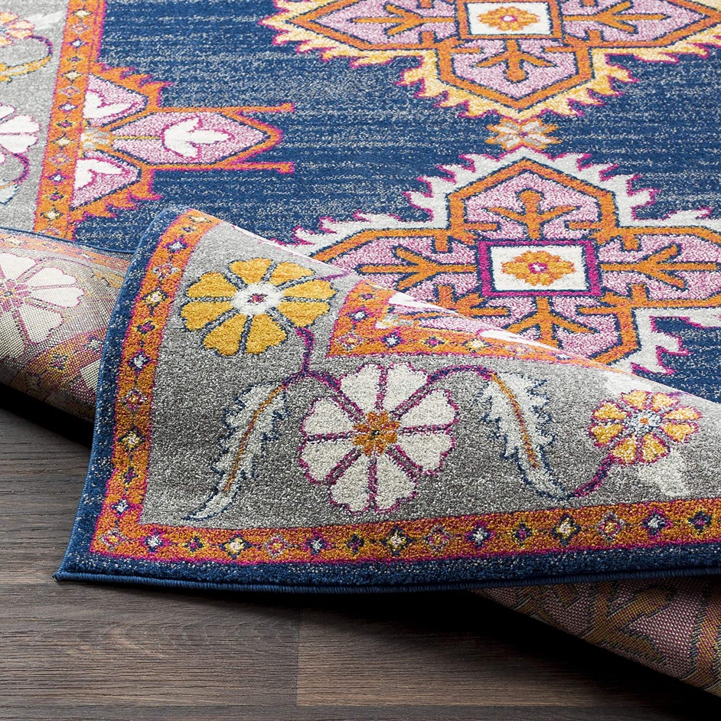 Elodia Soft Area Rug Dark Blue