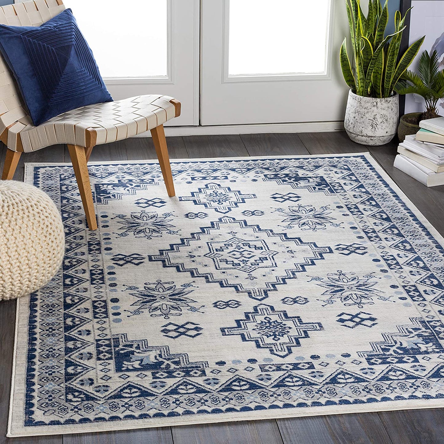 Dagmara Soft Area Rug Navy Blue