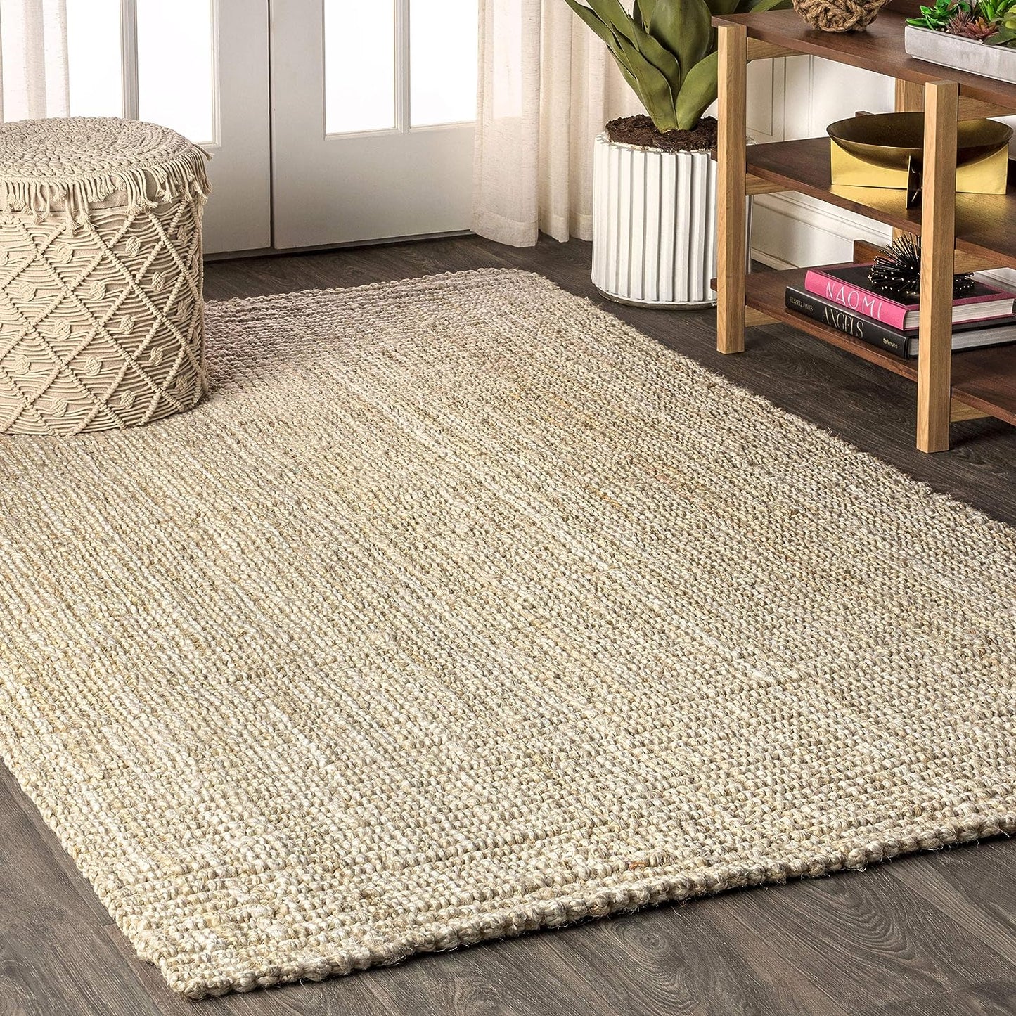 Hand Woven Chunky Jute Area Rug - Multiple Colors