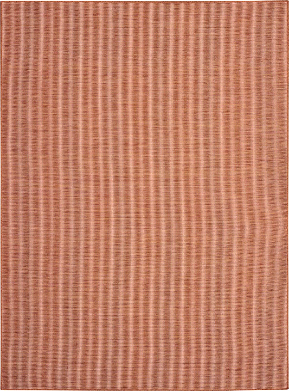 Flat-Weave Indoor/Outdoor Terracotta Soft Area Rug