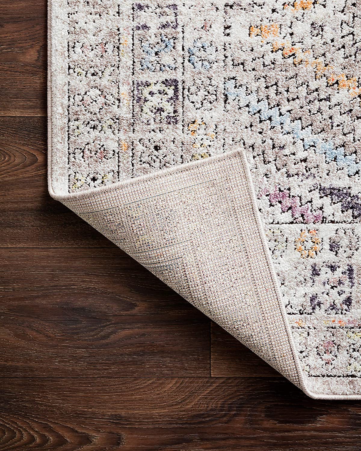 Dante Collection Soft Area Rug Ivory/Multi