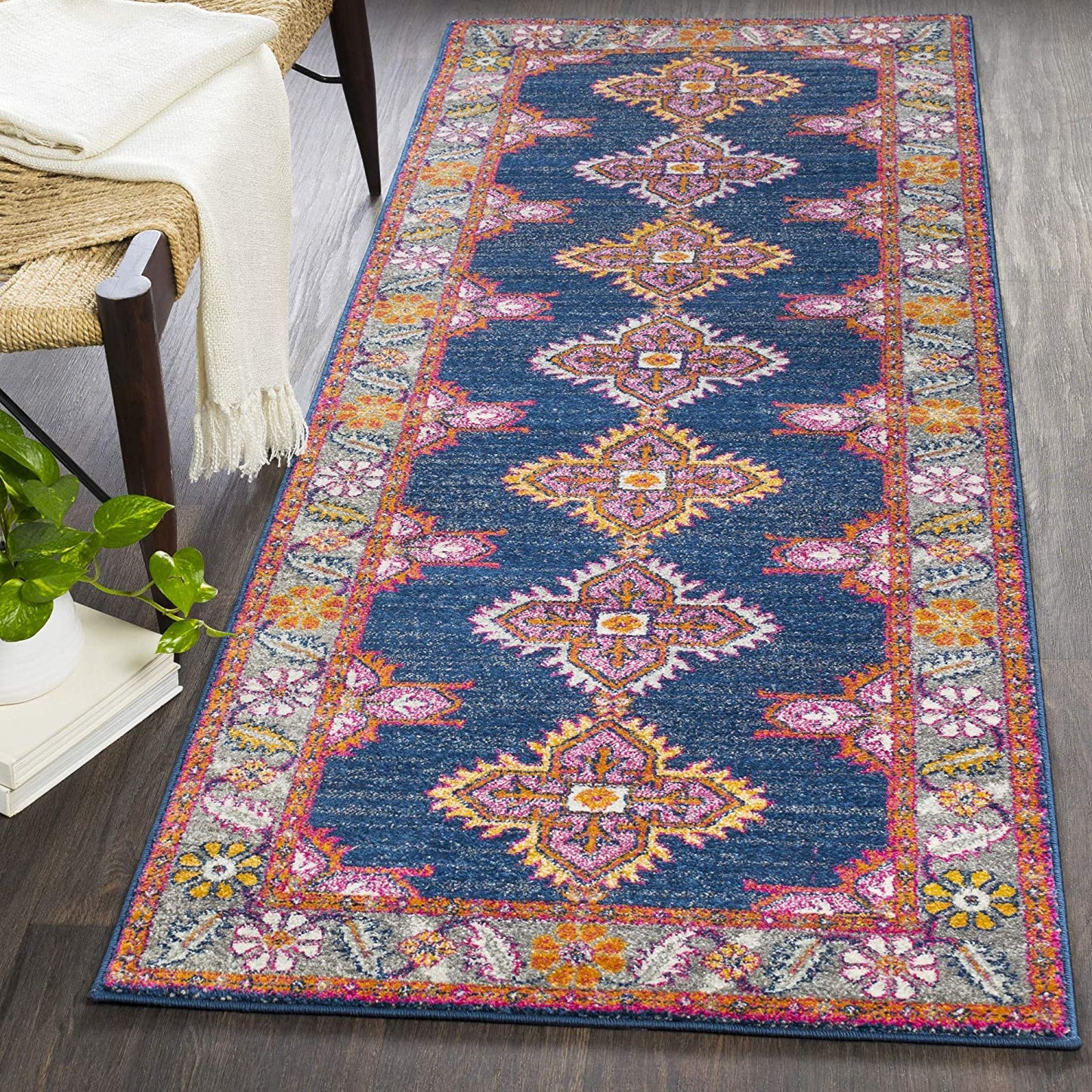 Elodia Soft Area Rug Dark Blue