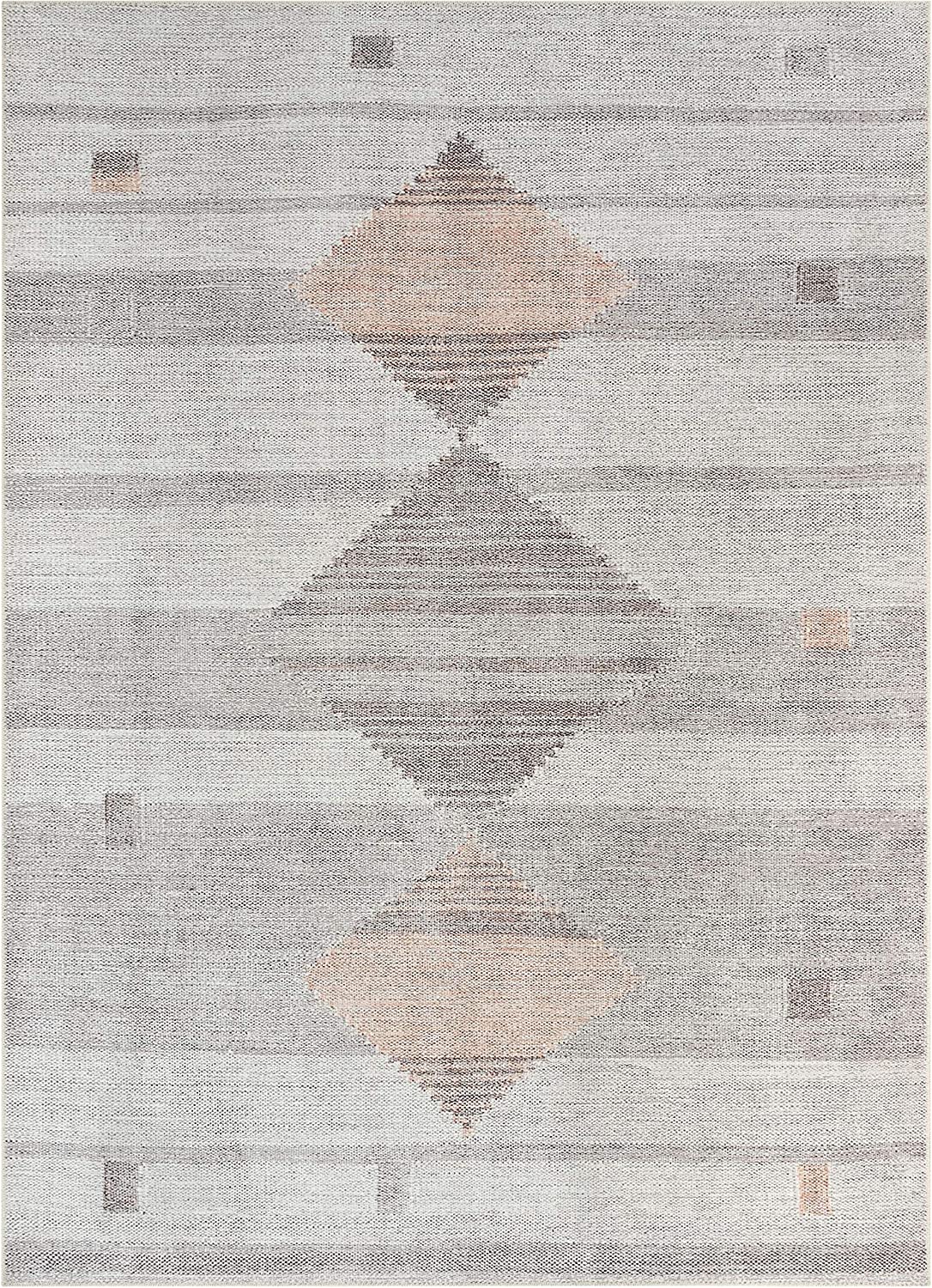 Argonne Grey Machine Washable Vintage Distressed Rug