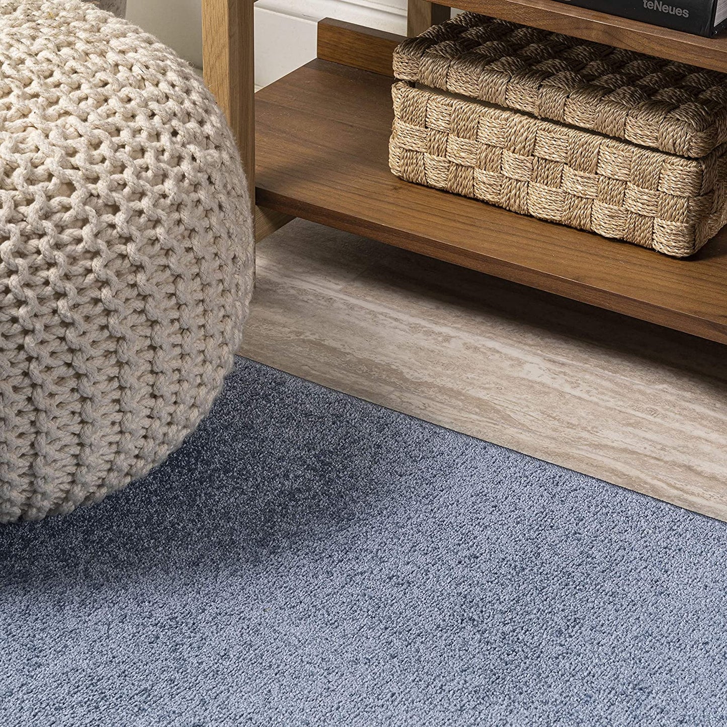 Haze Solid Low-Pile Red Soft Area Rug